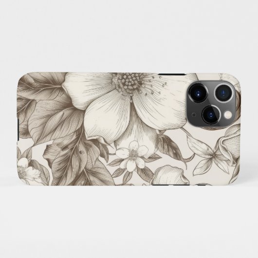 Vintages Sepia-Muster (14) iPhone Hülle (Rückseite (Horizontal))