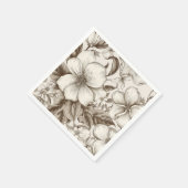 Vintages Sepia-Muster (14) Serviette (Ecke)