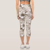 Vintages Sepia-Muster (15) Capri Leggings (Rückseite)