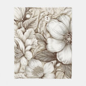 Vintages Sepia-Muster (15) Fleecedecke (Vorderseite)