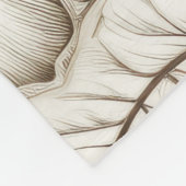 Vintages Sepia-Muster (15) Fleecedecke (Ecke)