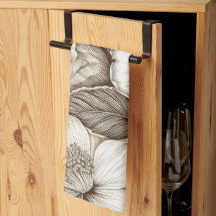 Vintages Sepia-Muster (15) Geschirrtuch