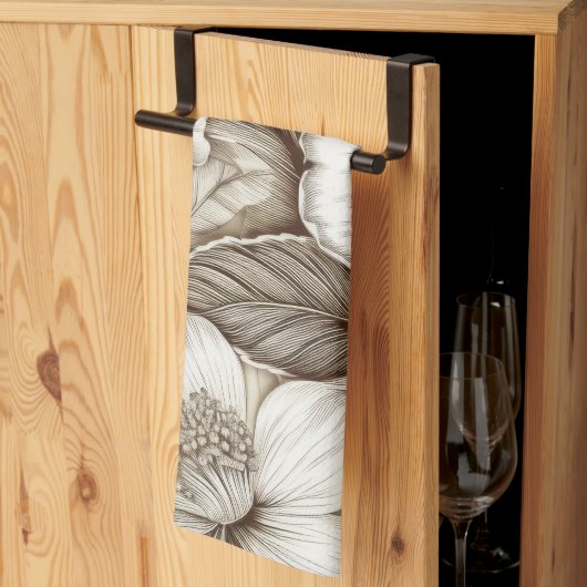 Vintages Sepia-Muster (15) Geschirrtuch (Drittel gefaltet)