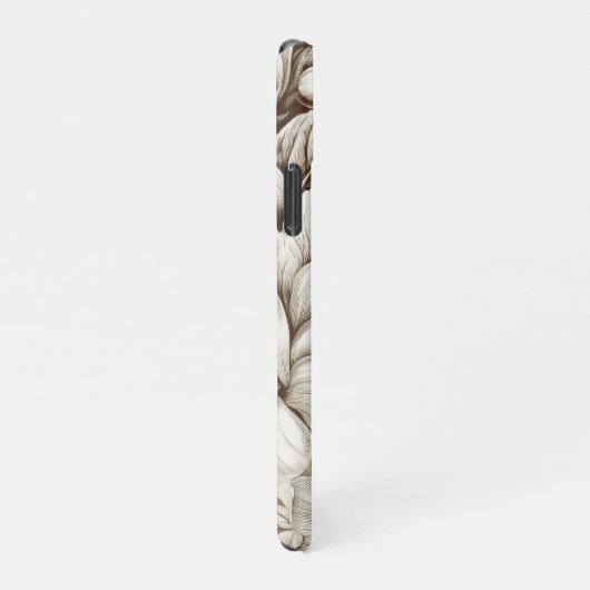 Vintages Sepia-Muster (15) iPhone Hülle (Rechte Seite)