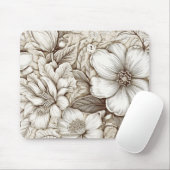 Vintages Sepia-Muster (15) Mousepad (Mit Mouse)