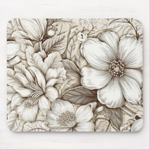 Vintages Sepia-Muster (15) Mousepad