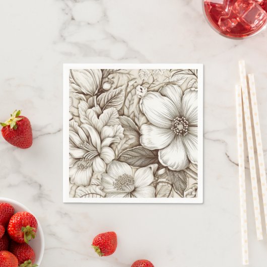 Vintages Sepia-Muster (15) Serviette (Beispiel)