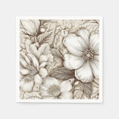 Vintages Sepia-Muster (15) Serviette (Vorderseite)