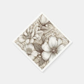 Vintages Sepia-Muster (15) Serviette (Ecke)