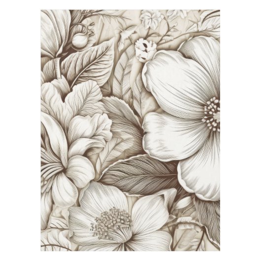 Vintages Sepia-Muster (15) Tischdecke (Vorderseite)