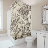 Vintages Sepia-Muster (2) Duschvorhang (Beispiel)