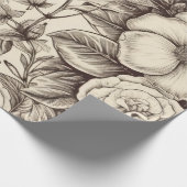 Vintages Sepia-Muster (2) Geschenkpapier (Ecke)