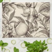 Vintages Sepia-Muster (2) Geschirrtuch (Gefaltet)