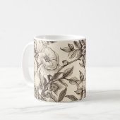 Vintages Sepia-Muster (2) Kaffeetasse (Vorderseite Links)
