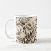 Vintages Sepia-Muster (2) Kaffeetasse (Links)