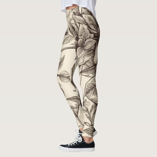 Vintages Sepia-Muster (2) Leggings (Links)