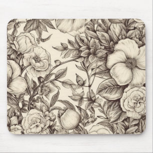 Vintages Sepia-Muster (2) Mousepad