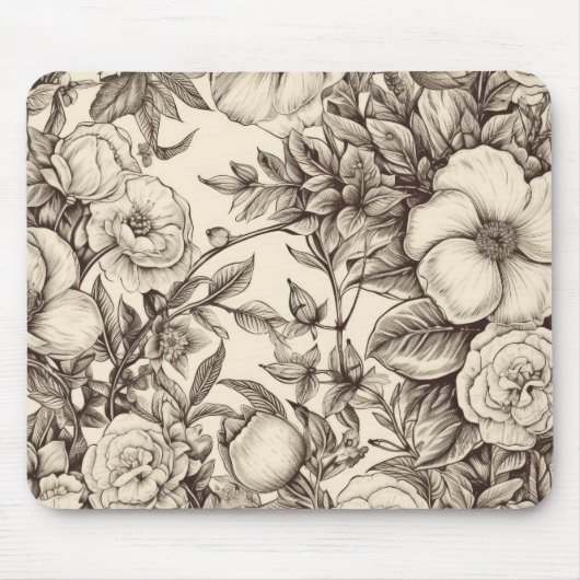Vintages Sepia-Muster (2) Mousepad (Vorne)