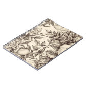 Vintages Sepia-Muster (2) Notizblock (Linke Seite)