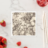 Vintages Sepia-Muster (2) Serviette (Beispiel)