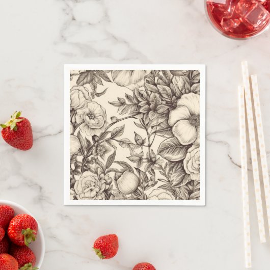 Vintages Sepia-Muster (2) Serviette (Beispiel)