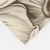 Vintages Sepia-Muster (3) Fleecedecke (Ecke)