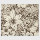 Vintages Sepia-Muster (3) Geschenkpapier (Flach)