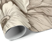 Vintages Sepia-Muster (3) Geschenkpapier (Rolleneckpunkt)