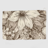 Vintages Sepia-Muster (3) Golfhandtuch (Horizontal)