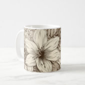 Vintages Sepia-Muster (3) Kaffeetasse (Vorderseite Links)