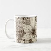 Vintages Sepia-Muster (3) Kaffeetasse (Links)