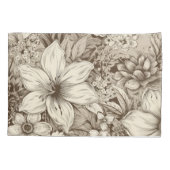 Vintages Sepia-Muster (3) Kissenbezug (Rückseite-Links)