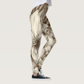 Vintages Sepia-Muster (3) Leggings (Rechts)