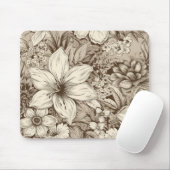 Vintages Sepia-Muster (3) Mousepad (Mit Mouse)