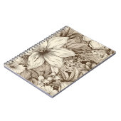 Vintages Sepia-Muster (3) Notizblock (Linke Seite)