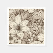 Vintages Sepia-Muster (3) Serviette (Vorderseite)