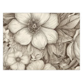 Vintages Sepia-Muster (4) Tischdecke (Vorderseite (Horizontal))