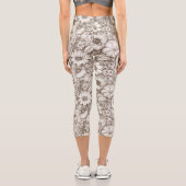 Vintages Sepia-Muster (5) Capri Leggings (Rückseite)