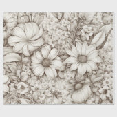 Vintages Sepia-Muster (5) Geschenkpapier (Flach)