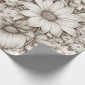 Vintages Sepia-Muster (5) Geschenkpapier (Ecke)