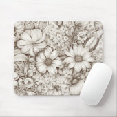 Vintages Sepia-Muster (5) Mousepad (Mit Mouse)