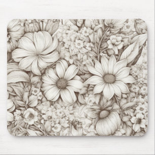 Vintages Sepia-Muster (5) Mousepad