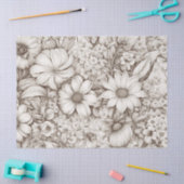 Vintages Sepia-Muster (5) Seidenpapier (Basteln)