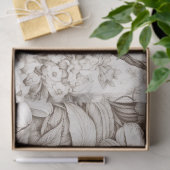 Vintages Sepia-Muster (5) Seidenpapier (Geschenk)