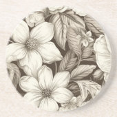 Vintages Sepia-Muster (6) Getränkeuntersetzer (Vorne)