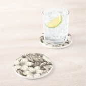 Vintages Sepia-Muster (6) Getränkeuntersetzer (Seite)