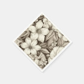Vintages Sepia-Muster (6) Serviette (Ecke)