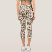 Vintages Sepia-Muster (7) Capri Leggings (Rückseite)