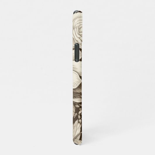 Vintages Sepia-Muster (7) iPhone Hülle (Rechte Seite)