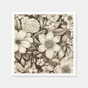 Vintages Sepia-Muster (7) Serviette